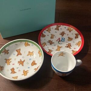 Tiffany & Co Baby dish China set - Alphabet Bears Made in Japan 2006